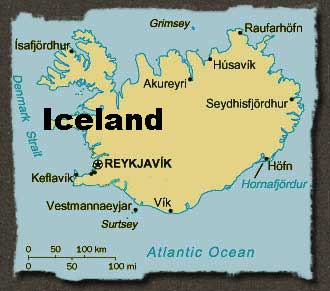 map of iceland